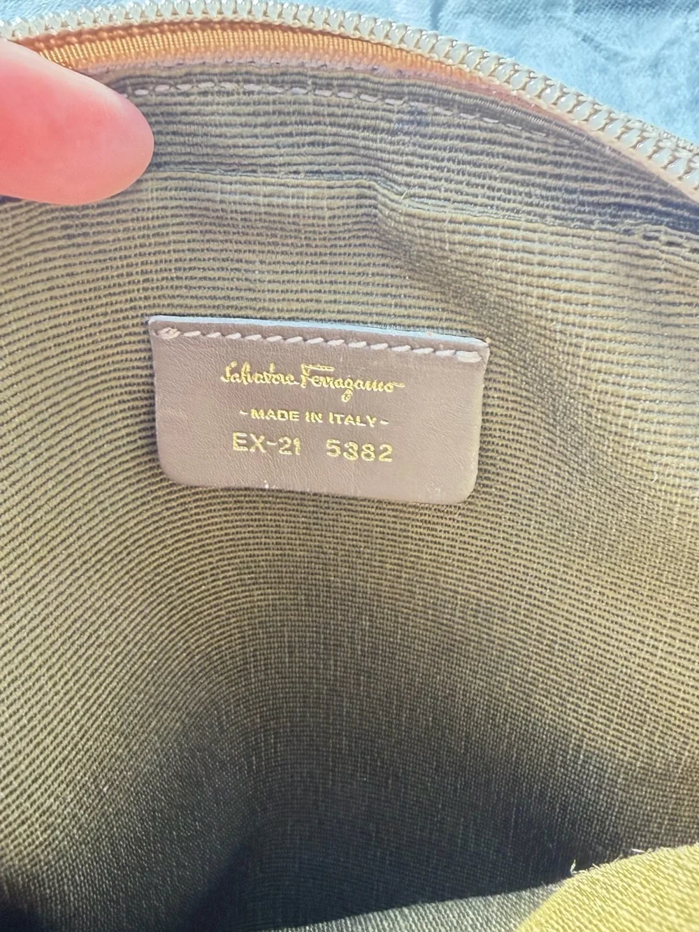 Salvatore Ferragamo Vintage Gancini Monogram Canvas Crossbody Messenger Bag